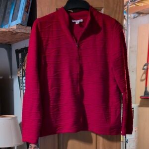 Red Zip-up Sweater